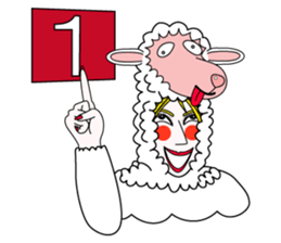 Honny2 who put on a whole wear of sheep. sticker #7207177