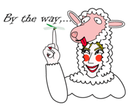 Honny2 who put on a whole wear of sheep. sticker #7207178