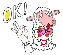 Honny2 who put on a whole wear of sheep. sticker #7207179