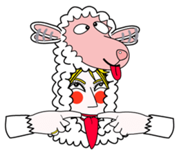 Honny2 who put on a whole wear of sheep. sticker #7207183
