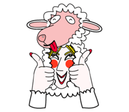 Honny2 who put on a whole wear of sheep. sticker #7207184