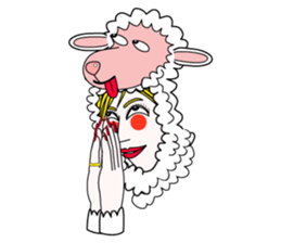 Honny2 who put on a whole wear of sheep. sticker #7207186