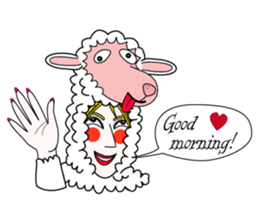 Honny2 who put on a whole wear of sheep. sticker #7207188