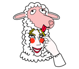 Honny2 who put on a whole wear of sheep. sticker #7207190