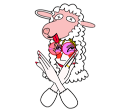 Honny2 who put on a whole wear of sheep. sticker #7207191