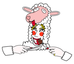Honny2 who put on a whole wear of sheep. sticker #7207192