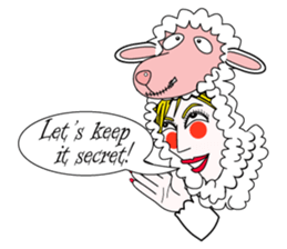Honny2 who put on a whole wear of sheep. sticker #7207194