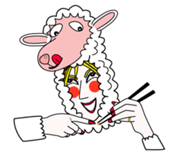 Honny2 who put on a whole wear of sheep. sticker #7207195
