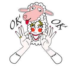 Honny2 who put on a whole wear of sheep. sticker #7207197