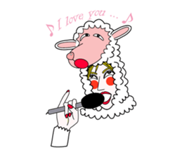 Honny2 who put on a whole wear of sheep. sticker #7207198