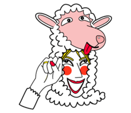 Honny2 who put on a whole wear of sheep. sticker #7207200