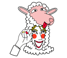 Honny2 who put on a whole wear of sheep. sticker #7207200