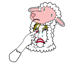 Honny2 who put on a whole wear of sheep. sticker #7207202