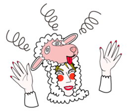 Honny2 who put on a whole wear of sheep. sticker #7207206