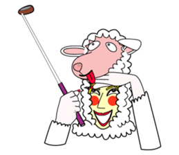 Honny2 who put on a whole wear of sheep. sticker #7207208