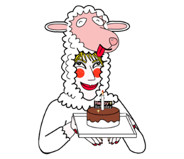 Honny2 who put on a whole wear of sheep. sticker #7207209