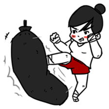 Angry Boxing Girl [ TH ] sticker #7207995