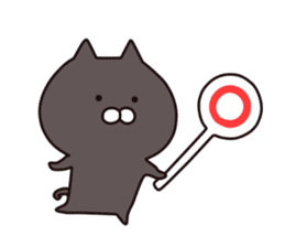 Black cat  Sticker sticker #7210960