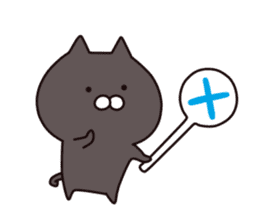 Black cat  Sticker sticker #7210961