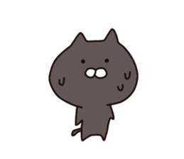 Black cat  Sticker sticker #7210971