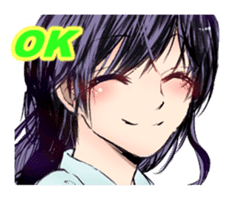 Girl Manga sticker sticker #7211045