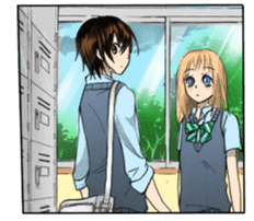 Girl Manga sticker sticker #7211054