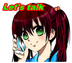 Girl Manga sticker sticker #7211073
