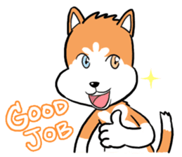 Sashimi siberian husky dog sticker #7211522