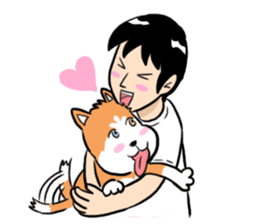 Sashimi siberian husky dog sticker #7211559