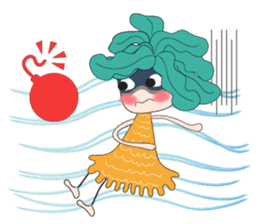 Girl ocean sticker #7211850