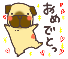 lovely pug sticker #7212082