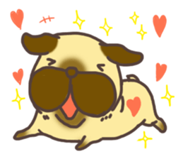lovely pug sticker #7212087