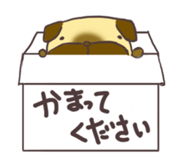 lovely pug sticker #7212093