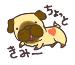 lovely pug sticker #7212112
