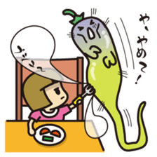 Ghost of vegetables sticker #7212446