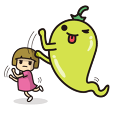 Ghost of vegetables sticker #7212457