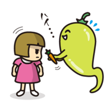 Ghost of vegetables sticker #7212461