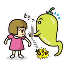 Ghost of vegetables sticker #7212462