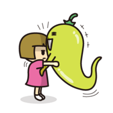 Ghost of vegetables sticker #7212467