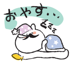 Hypothermia cat DAIFUKU-SAN (beard ver.) sticker #7213215