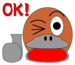 Not a mole! Platypus! sticker #7214222