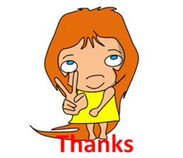 Dreaming girl (Laura) sticker #7214358