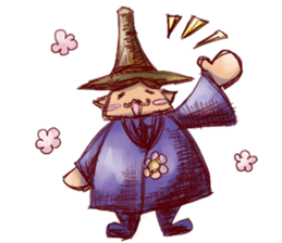 Inhabitants of the village sticker #7214843