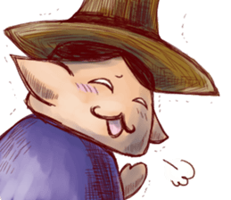 Inhabitants of the village sticker #7214853