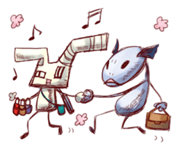 Inhabitants of the village sticker #7214856