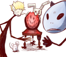 Inhabitants of the village sticker #7214876