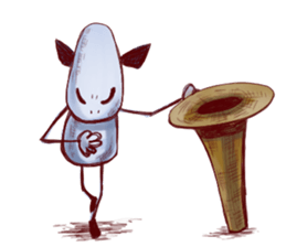 Inhabitants of the village sticker #7214877