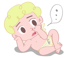 Cute cupid albert sticker #7215041