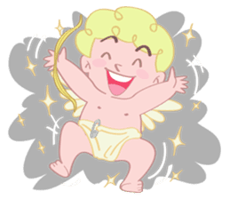 Cute cupid albert sticker #7215047