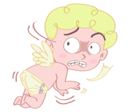 Cute cupid albert sticker #7215053